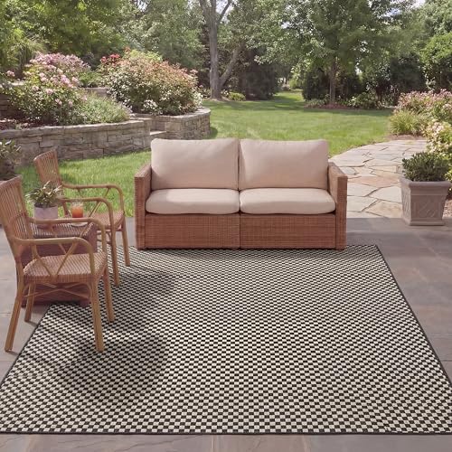 Tapete Safavieh Courtyard 96x132 Negro/Gris
