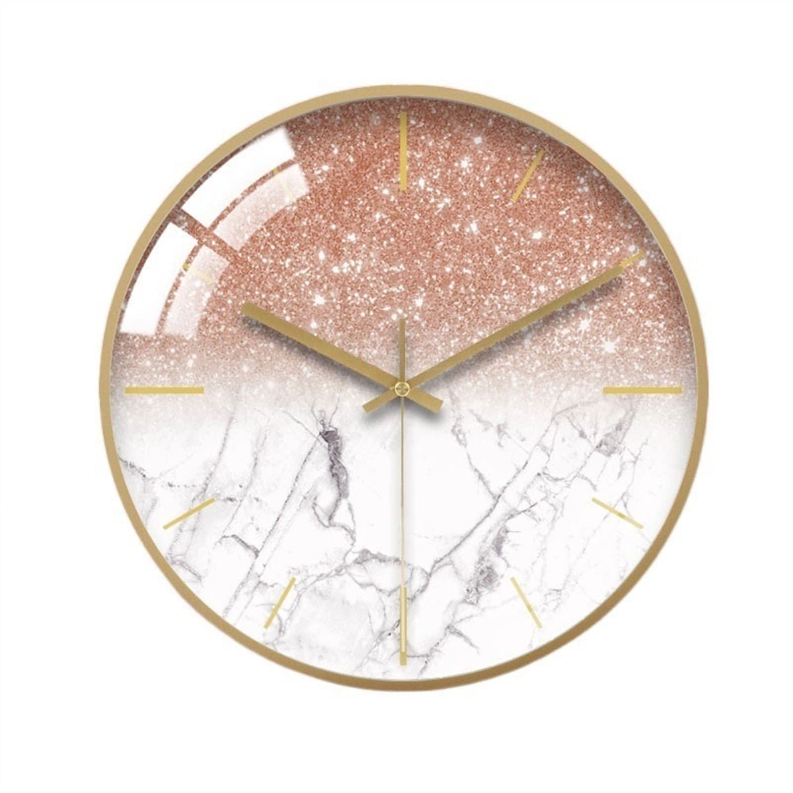 Horloge murale minimaliste moderne au design de personnalité lumière de luxe de 12 pouces