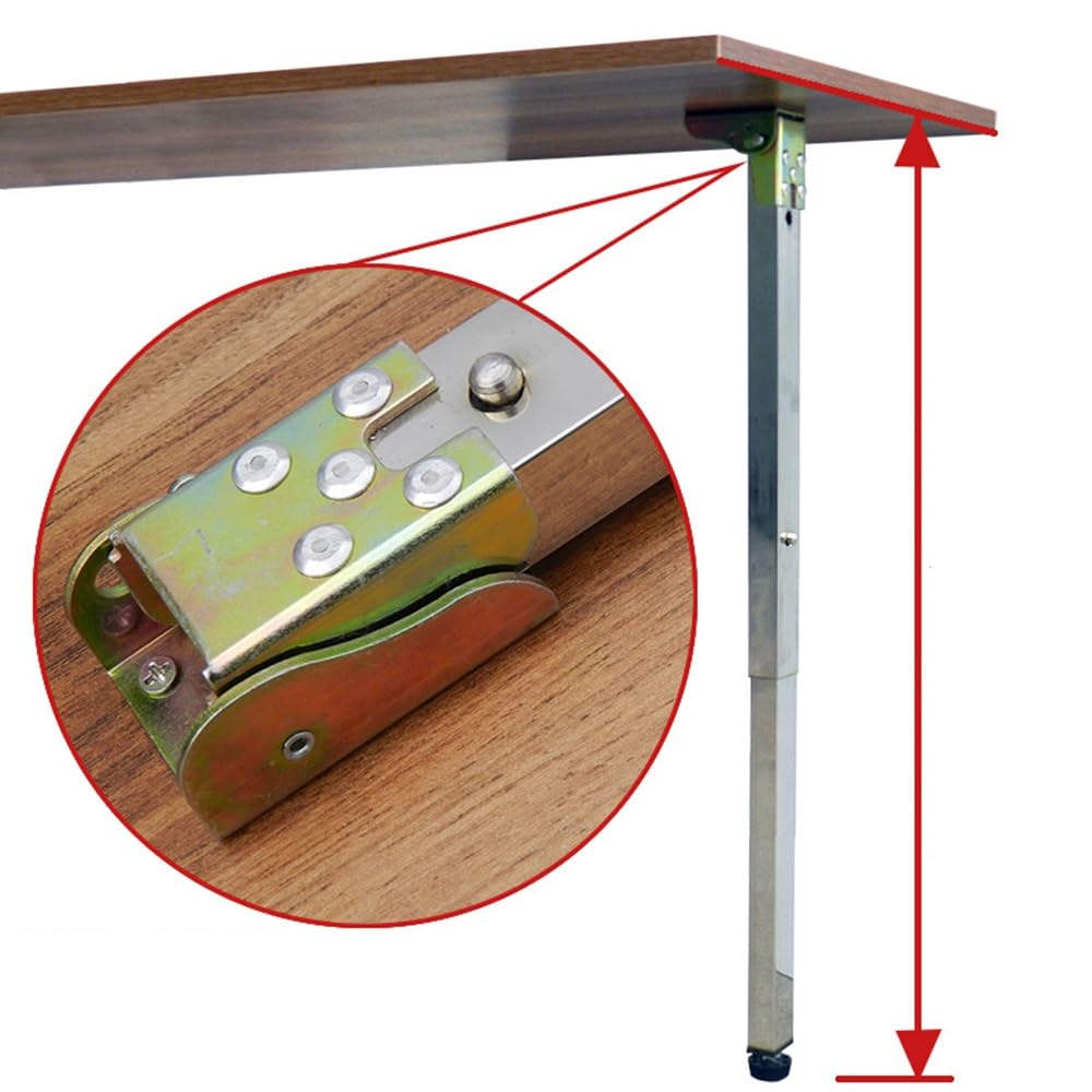 Plegables Patas De Mesa Altura Regulable Patas De Muebles De Acero Inoxidable Pata Extensibles De Mesa Ajustables Patas De Escritorio De Barra Telescópicas 1 Pcs(80cm)