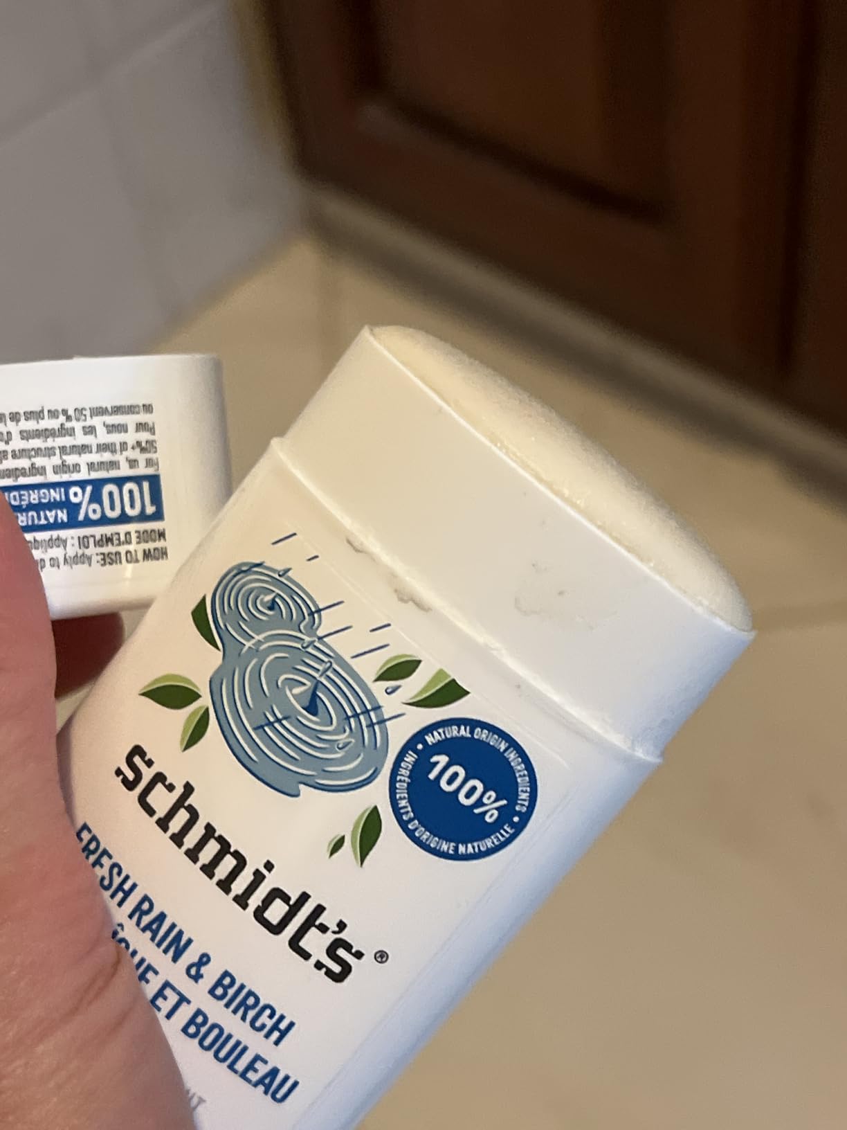 Unilever Schmidt's Aluminum-Free Vegan Deodorant Fresh Rain & Birch with 24 Hour Odor Protection, for Women and Men, Natural Ingredients, Cruelty-Free, 2.65 oz