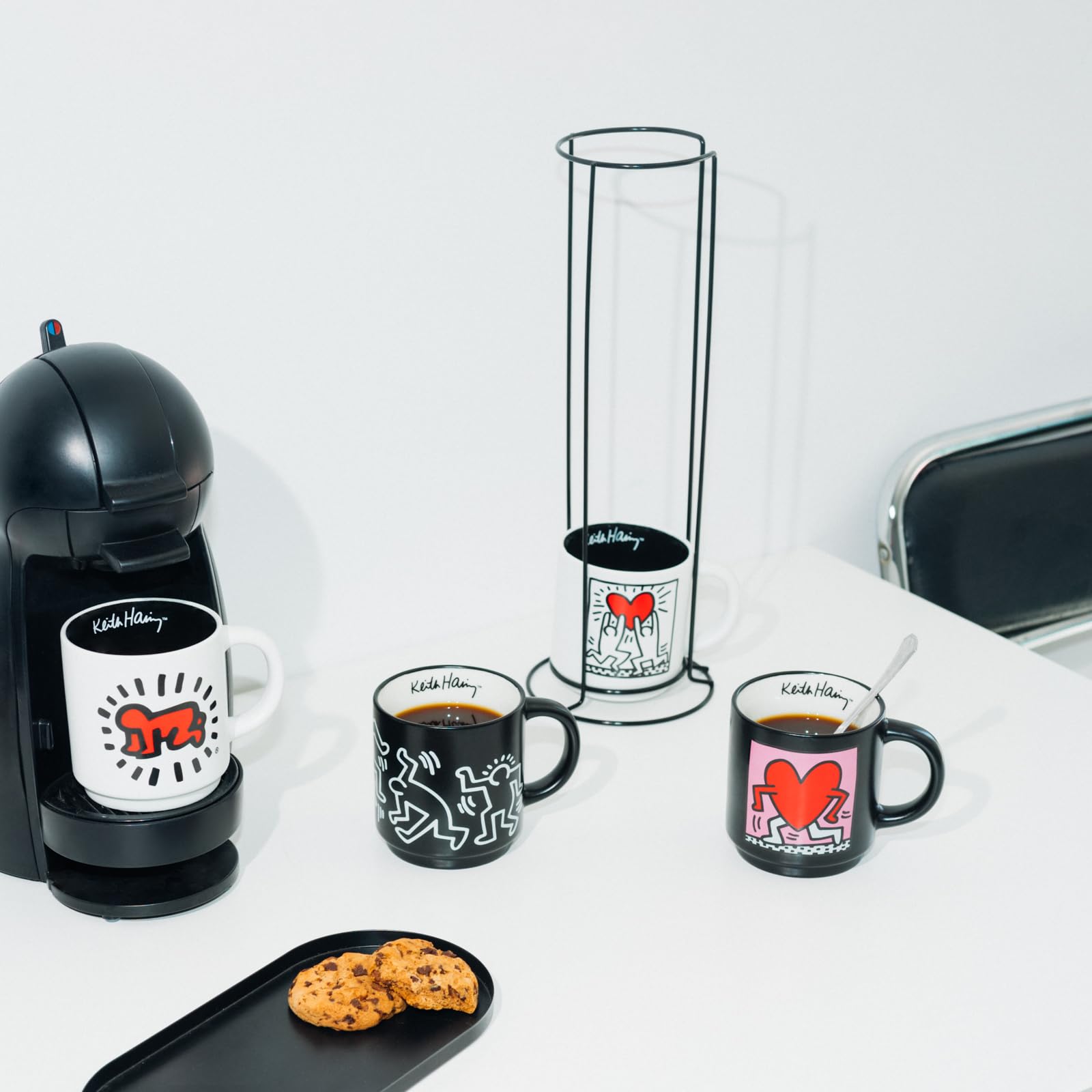 Grupo Erik Mugs Set of 4 - Keith Haring, 8 cm x 9 cm - Image 2
