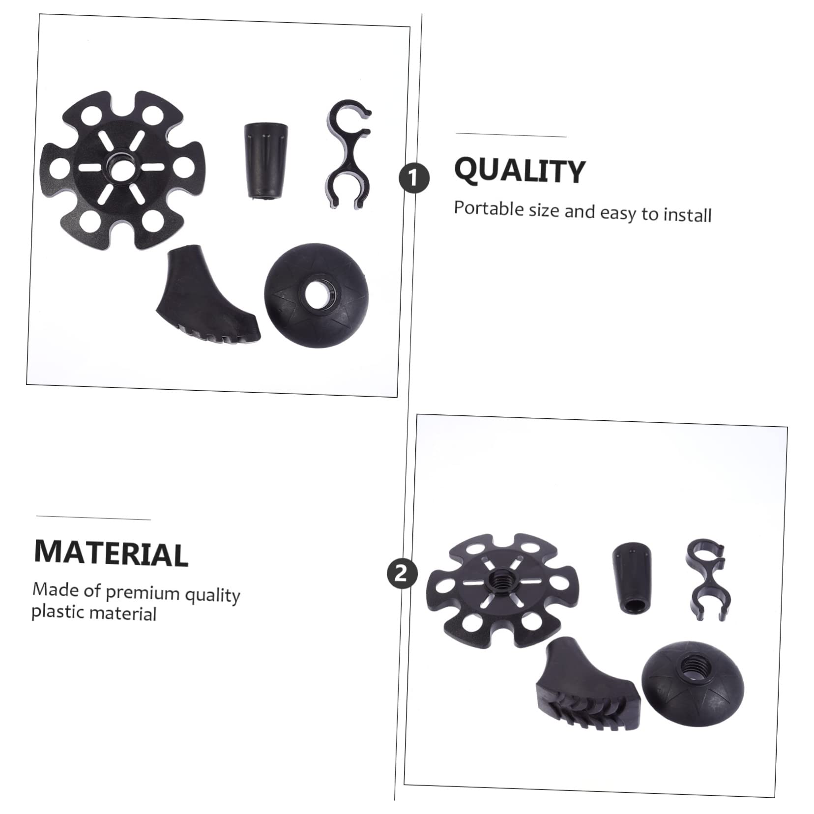 Yardwe Accesorios para Bastones De Trekking Bastones De Trekking Accesorios para Senderismo Cesta para Bastones De Trekking Protector De Puntas para Bastones Almohadilla para Caminar