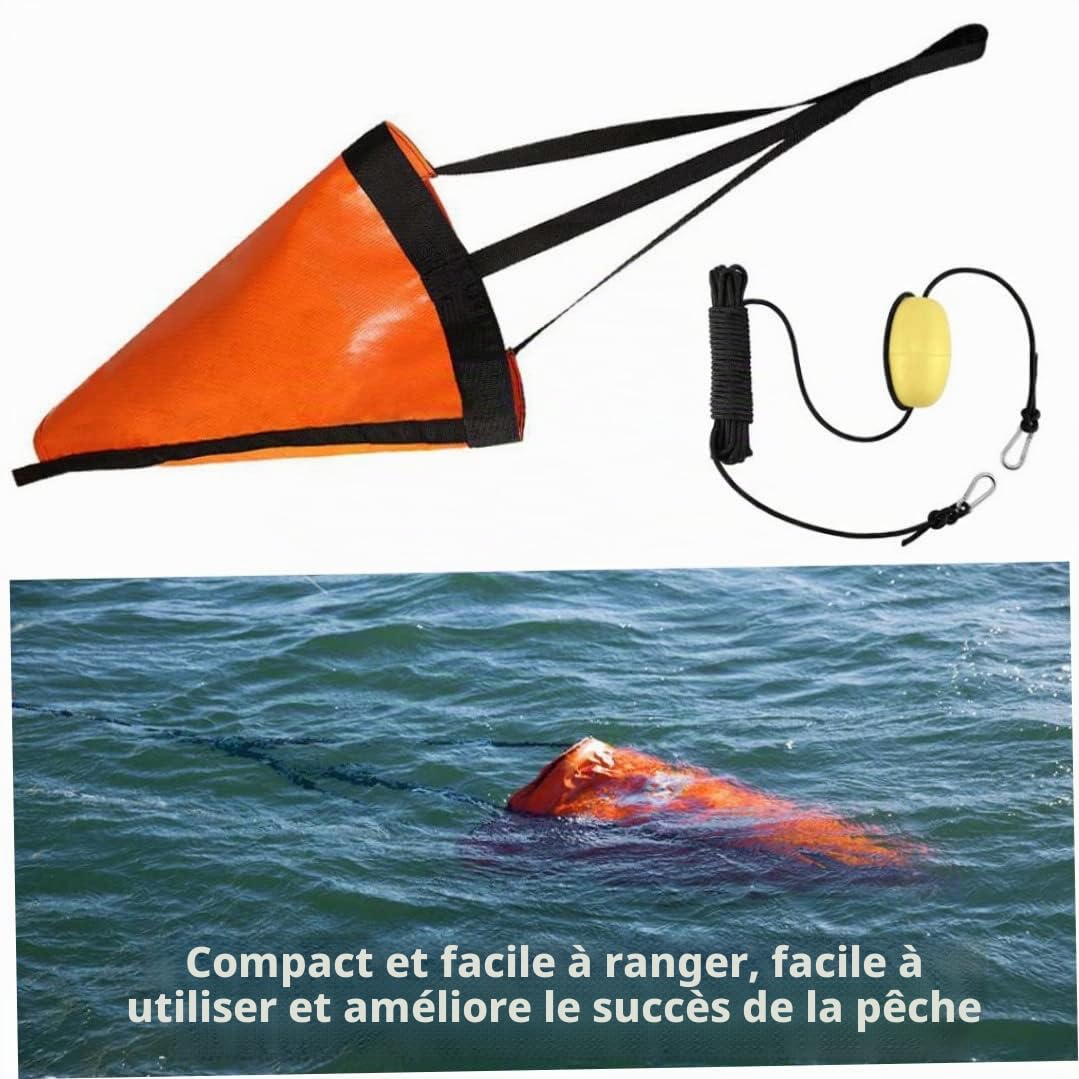 Drift Sock avec Harnais Bouée Ancre De Mer Pêcheurs À Ligne Pêche Drogue Bateau Ancres Ancre De Bateau Bouée Ancre Flottante pour Kayak Bateau 18 Pouces Orange