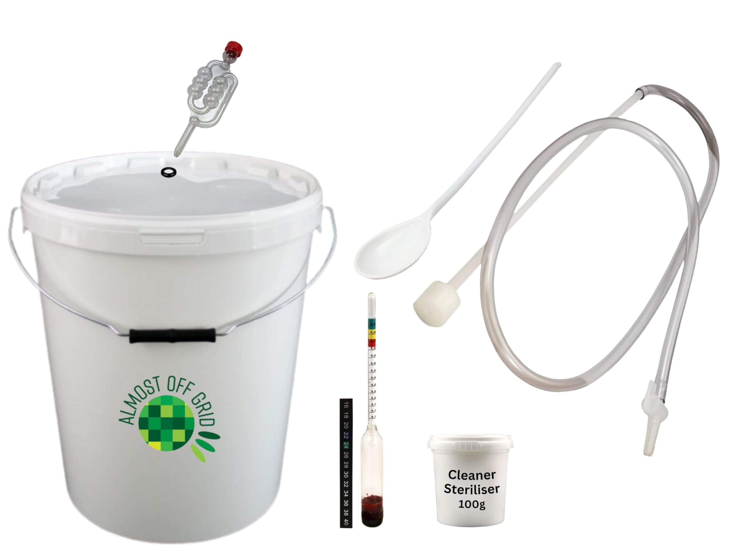 25 Litre Home Brewing Kit for Beginners, Makes 30 Bottles, Equipment Starter Kit, Homebrewing Set for Wine, Beer, Cider and Mead Making, Basic Brewing Equipment