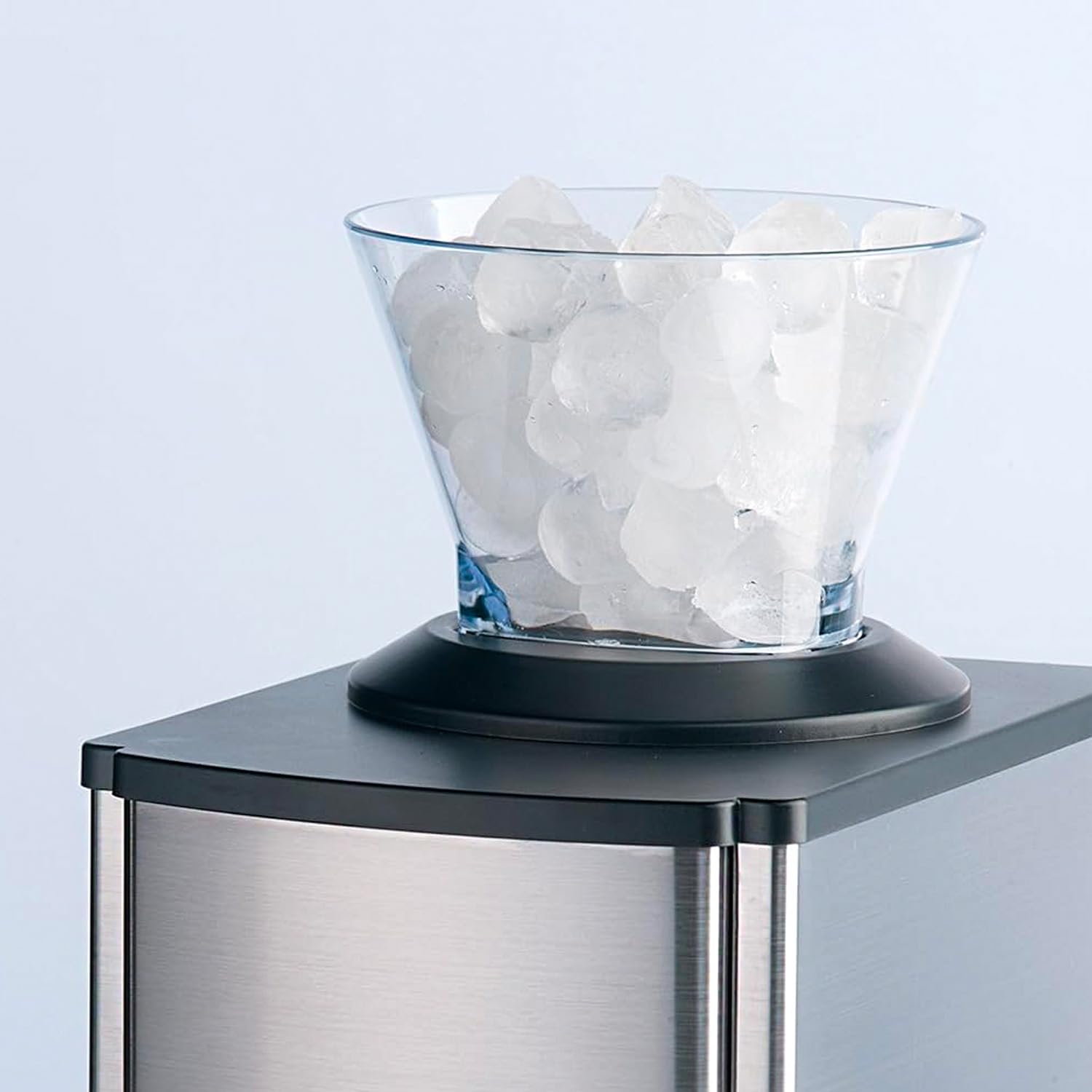 Wintem Tritaghiaccio Elettrico in Acciaio Inox da 60-80W, Lama Affilata per Granite e Cocktail, Facile da Usare con Contenitore Integrato e Sistema di Sicurezza