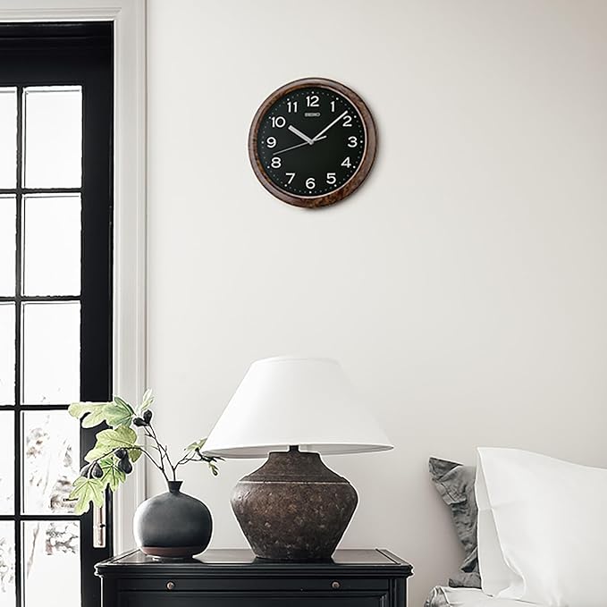 Reloj de Pared SEIKO QHA014ZLH 33 cm Analógico Café y Negro miniatura 5