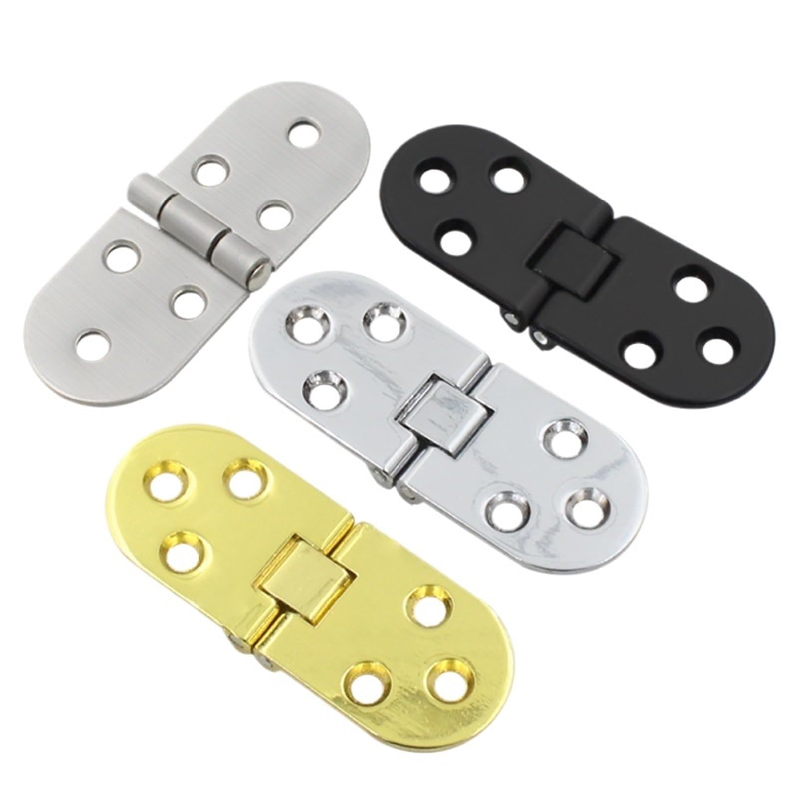 1PCS Flush Hinges 180 Degree Cabinet Hinges(Zinc Alloy Silver)