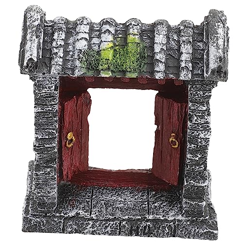 Milisten Adorno De Puerta para Decoración De Jardín Figura Ornamental para Peceras y Estanques Realista y