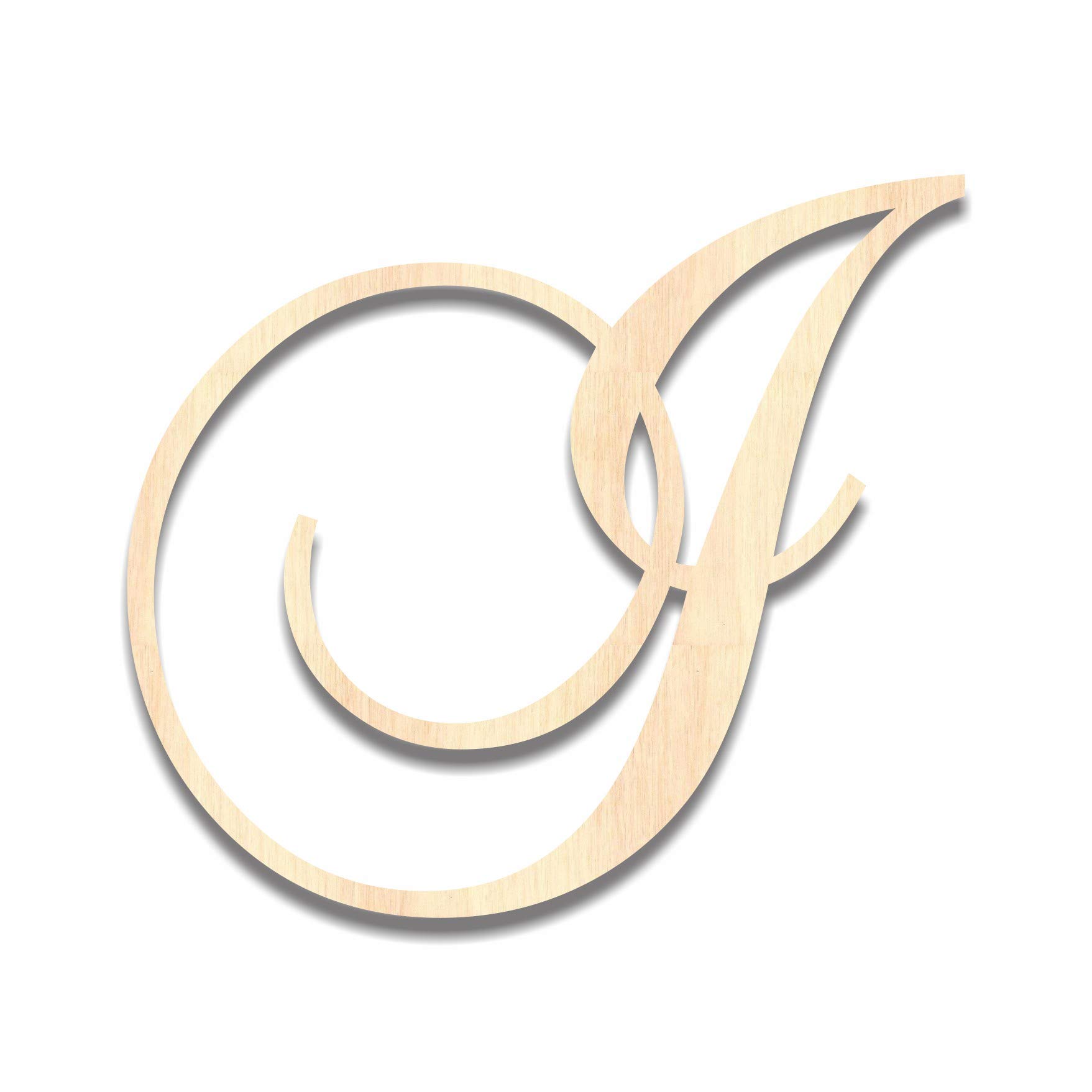 Back40LifePrecision Cut Wood Script Monogram Letter - I Medium
