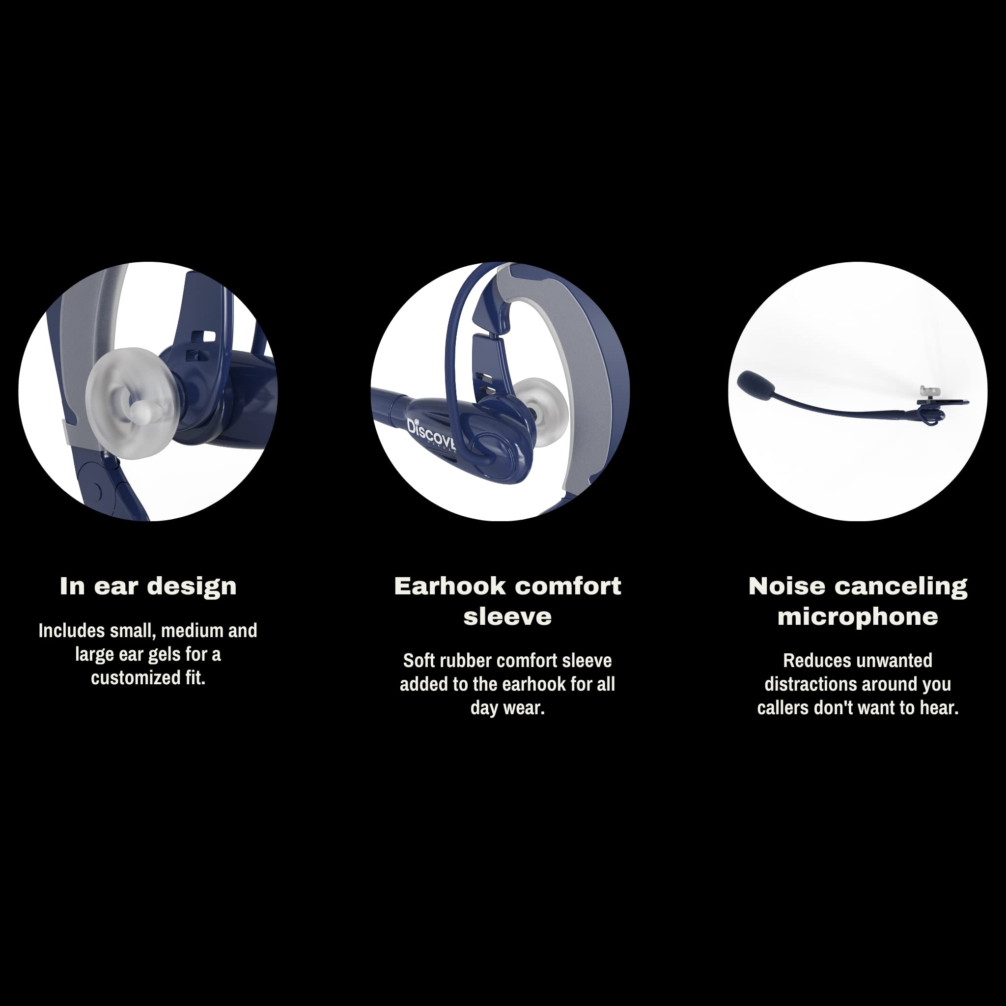 D713U Wired Earpiece Headset for Computer Calls - Dettaglio