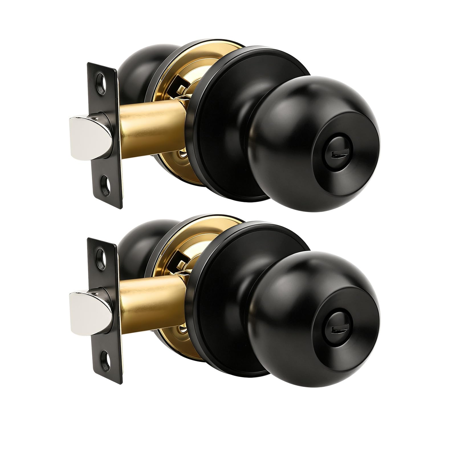 Privacy Door Knobs - 2 Pack Satin Nickel -8 Privacy Door Knobs - 2 Pack Satin Nickel -8