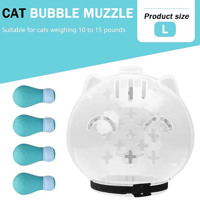Foto 7 de 7 de Bozal de Burbuja para Gato, Casco para Gato Transpirable para el Aseo