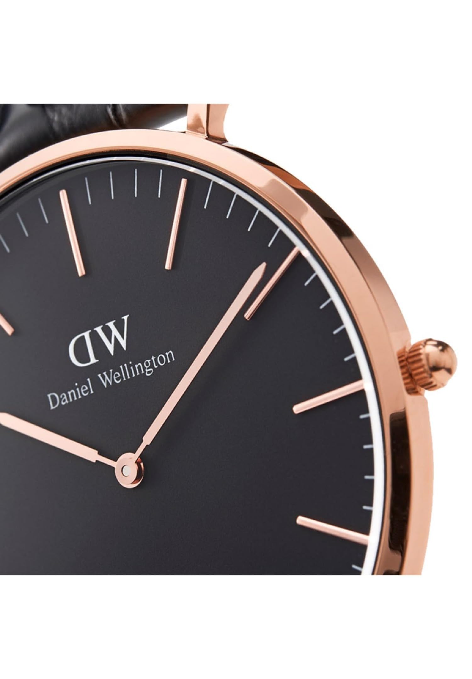 Daniel Wellington Orologio classico Cornovaglia, nero, oro rosa, 40 mm, NATO, da uomo