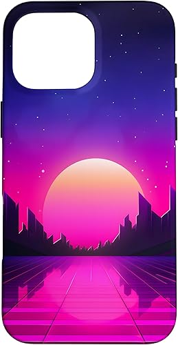 Miniatura 19 de Funda estilo iPhone 16 Retrowave Vaporwave Synthwave 80s