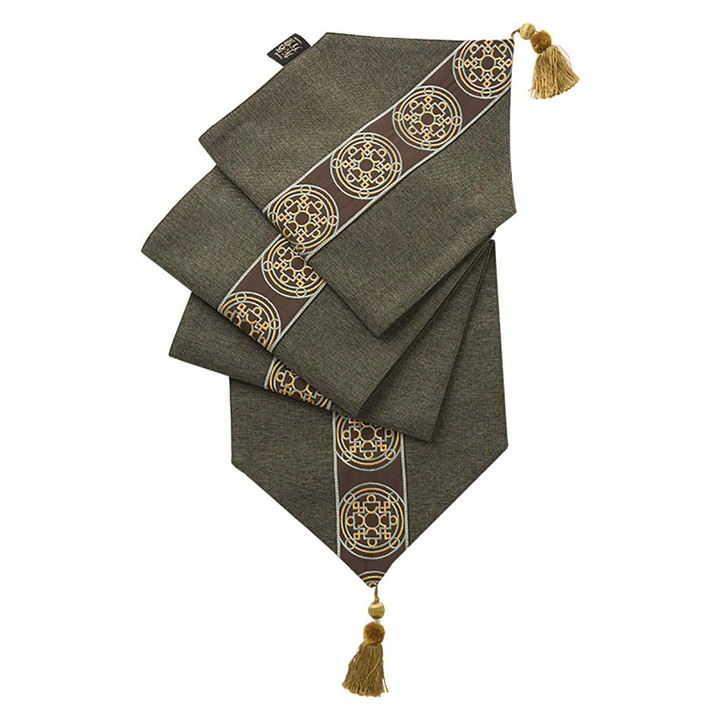 JSY Bieżnik na stół nowoczesny minimalistyczny bieżnik na stół obrus obrus bieżnik na stół retro nostalgia luksusowa dekoracja stołu flagi zestaw eu (kolor: A, rozmiar: 33 * 120 cm)