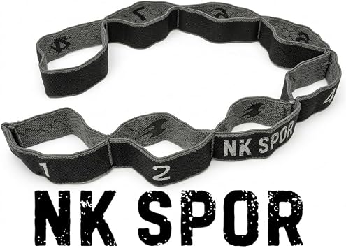 Nk Spor 1 Adet  rme Elastik Diren  Band  - Kademeli Pilates Germe Band  Pembe Siyah-Mor Siyah ve Gri Se enekli -Fonksiyonel Egzersiz Band -Kaymaz  rme Kuma  Diren  Lasti i