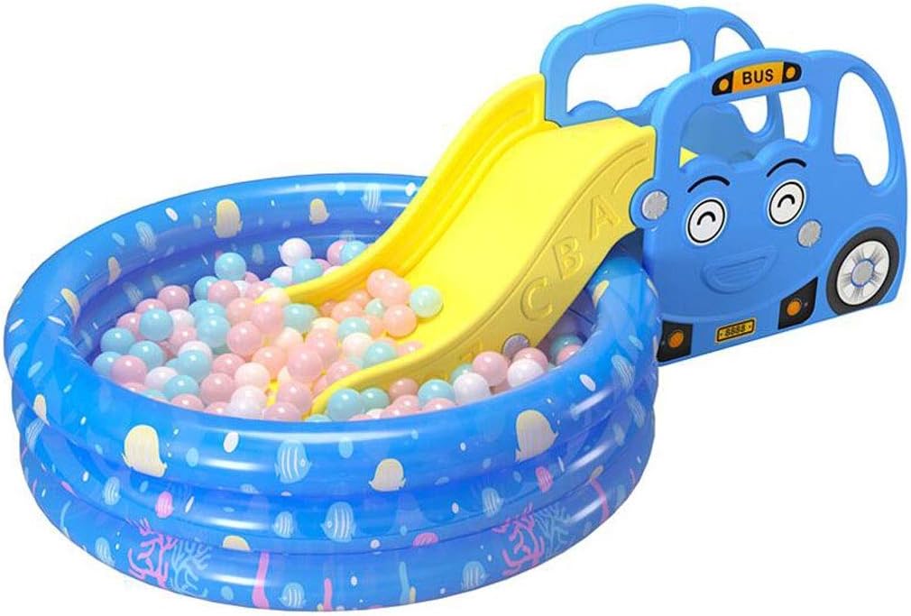 MCY Little Baby Bum Wheels On The Bus Climber And Slide With Interactive Musical Dashboard，Slide Indoor Children's Indoor Amusement Park Toys (Color : Blue)