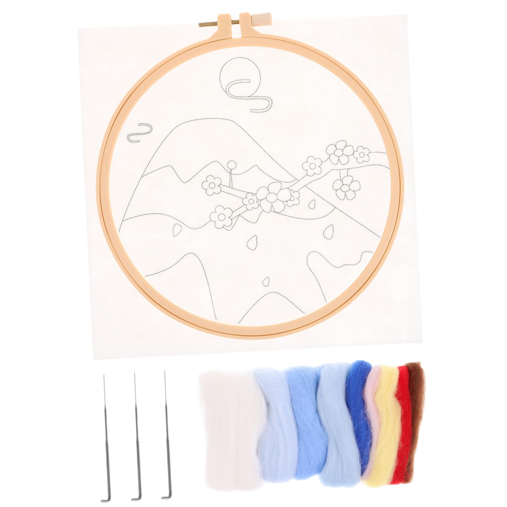 ERINGOGO 1 Set Portable Needle Felting Kit for Beginners of DIY Wool Craft Supplies with Needles for Creative Projects and Crafting Activities at Home