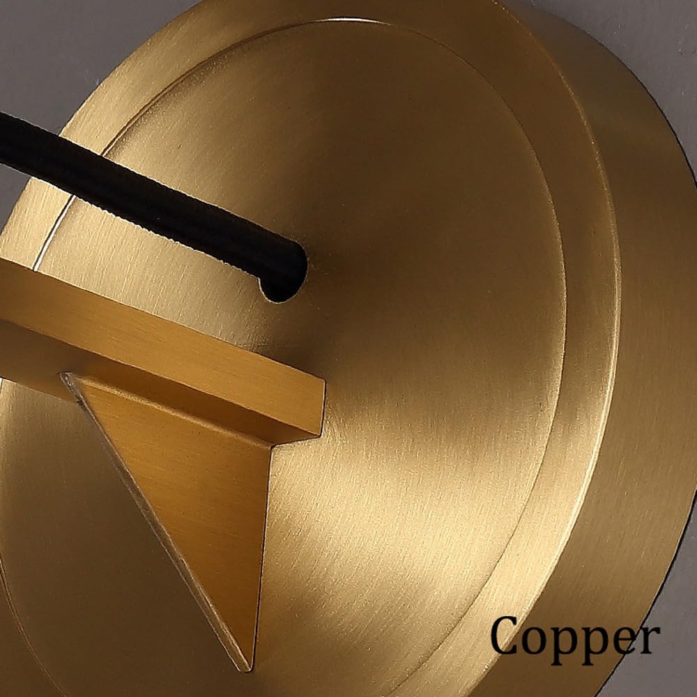 Applique da Parete per Interni in Ottone E Cristallo Moderne Vintage Nere E Oro Lampade LED da Appendere per Camera da Letto Comodino Stile Rustico Soggiorno Bagno