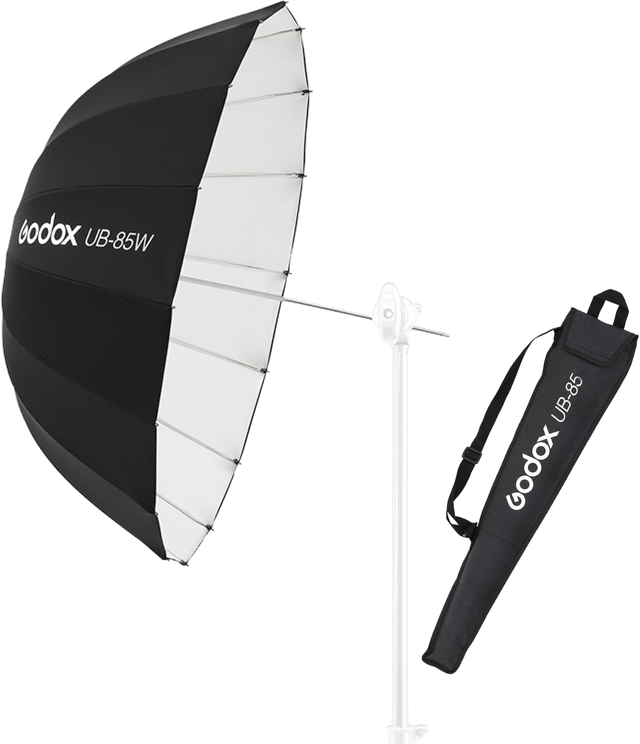 Godox UB-85W 33.5'' Black White Parabolic Reflective Umbrella Soft Umbrella Studio Light Umbrella