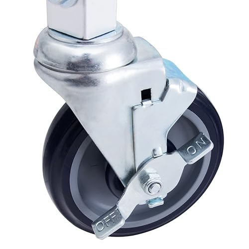 Miniatura 16 de Giantex Estante de aluminio para panadería de 10 niveles, bandeja para bollos de cocina comercial, carrito móvil para panaderos con estantes