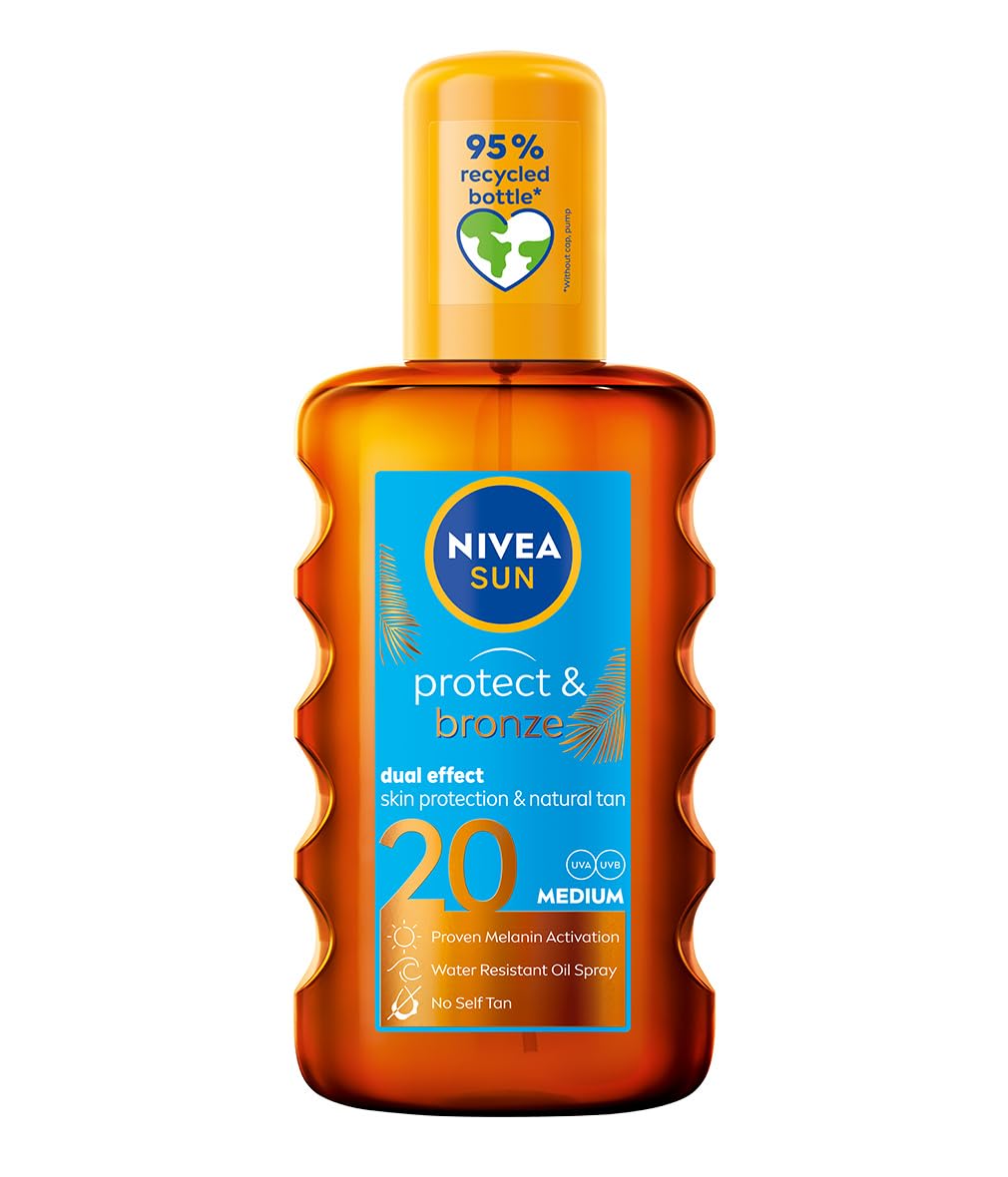 NIVEA Aceite solar SUN Protect & Bronze SPF 20, 200 ml