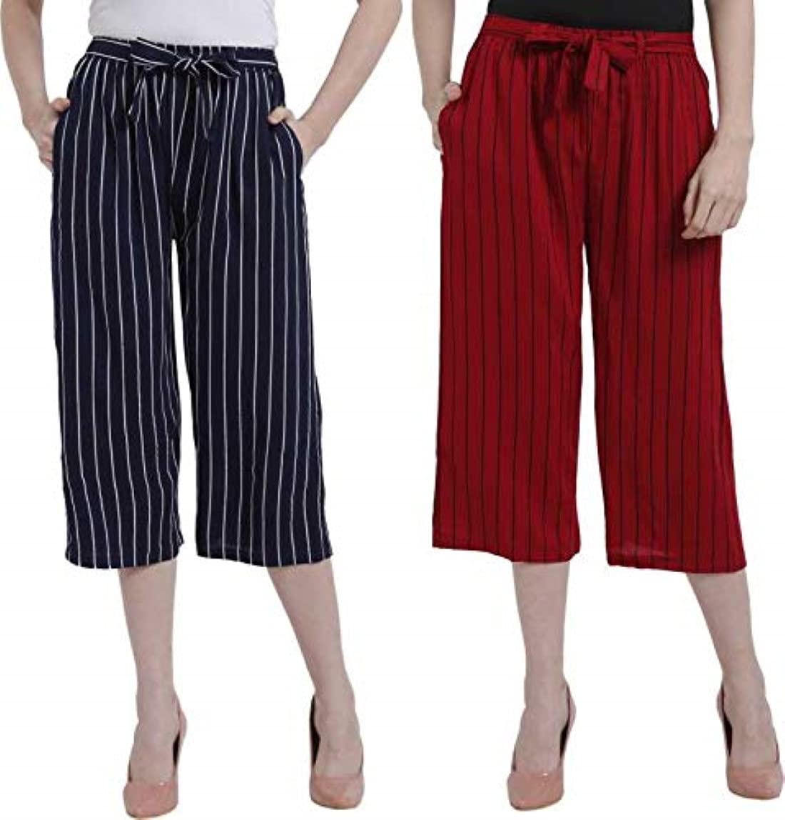 tnq Women's Straight Fit Rayon Culottes (TNQ181)-picture-32