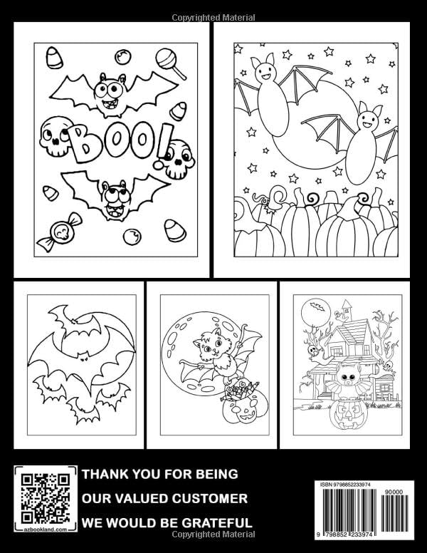 Miniatura 2 de Halloween Bat Coloring Book Fun And Easy Coloring Pages In Cute Style For All Ages To Relax And Unwind