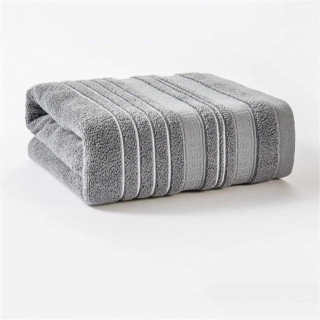 Bath Towel Adult Couple Cotton Absorbent Quick-Drying Thick Men and Women Bath Towel(E)