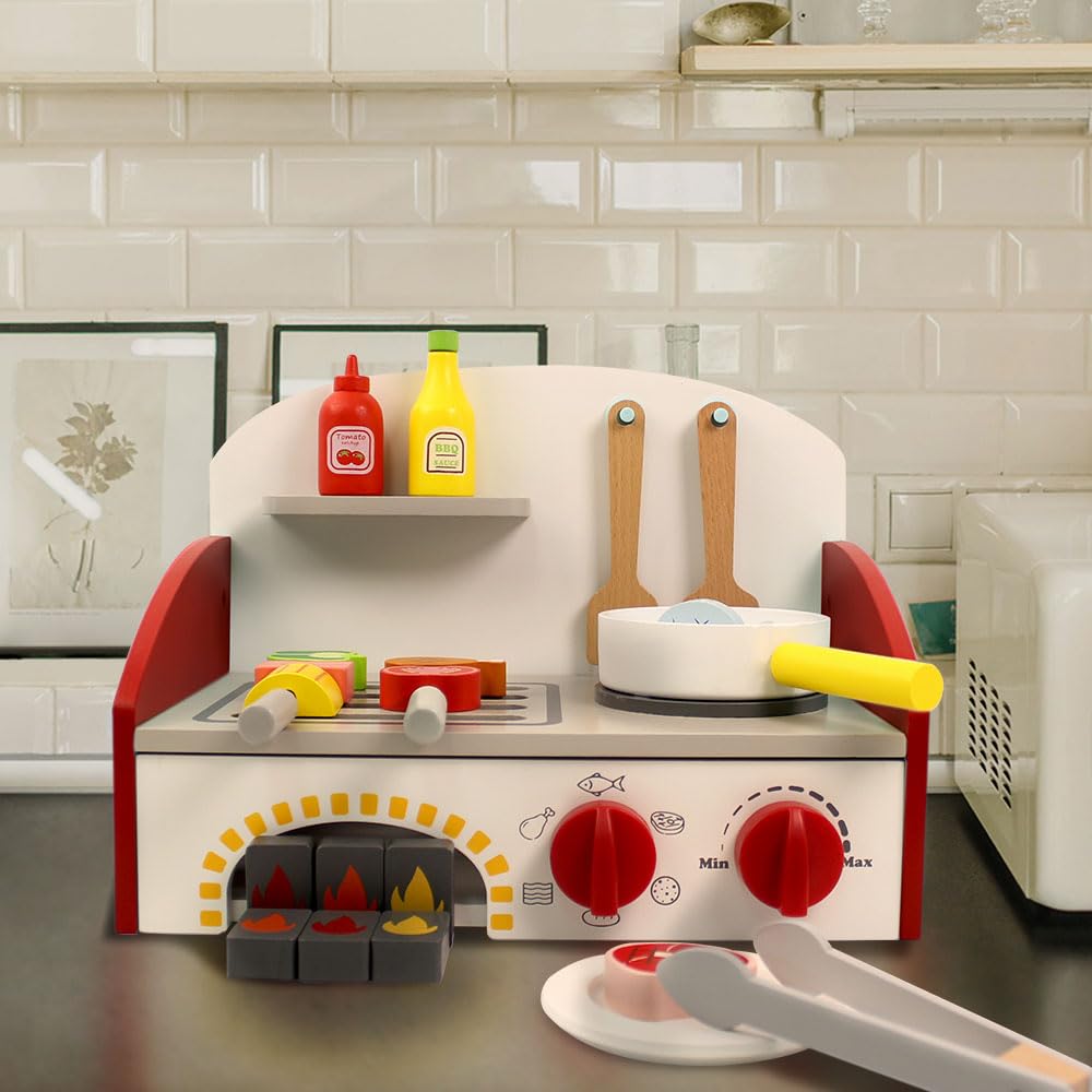 Cocina De Madera Para Niña Pillowhale Mini Juguete De Cocina Y - Main Image