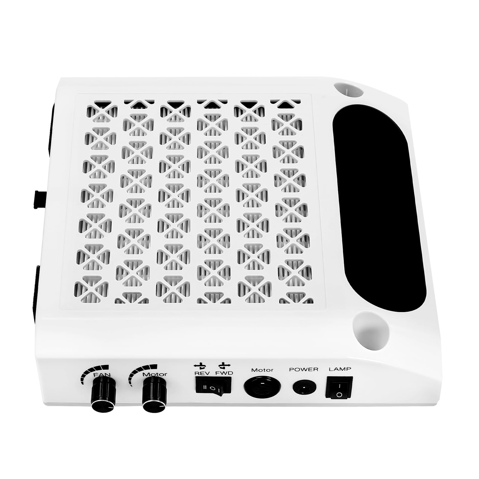 4-in-1 Elektrischer Nagelfräser mit Absaugung & LED-Licht, Professionell Manikure- Pedikure-Set Staubsauger Gelnägel Nagelfeile Staubabsaugung für Nagelstudio Tisch, Inkl 6 Schleifkopf