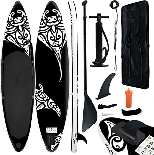 LIGTEX Furniture sets,tools,Inflatable Stand Up Paddleboard Set 320x76x15 cm Black
