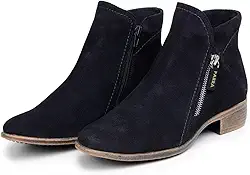 Bota Feminina Chelsea Botinha Cano Curto 100% Em Camurça Legítimo