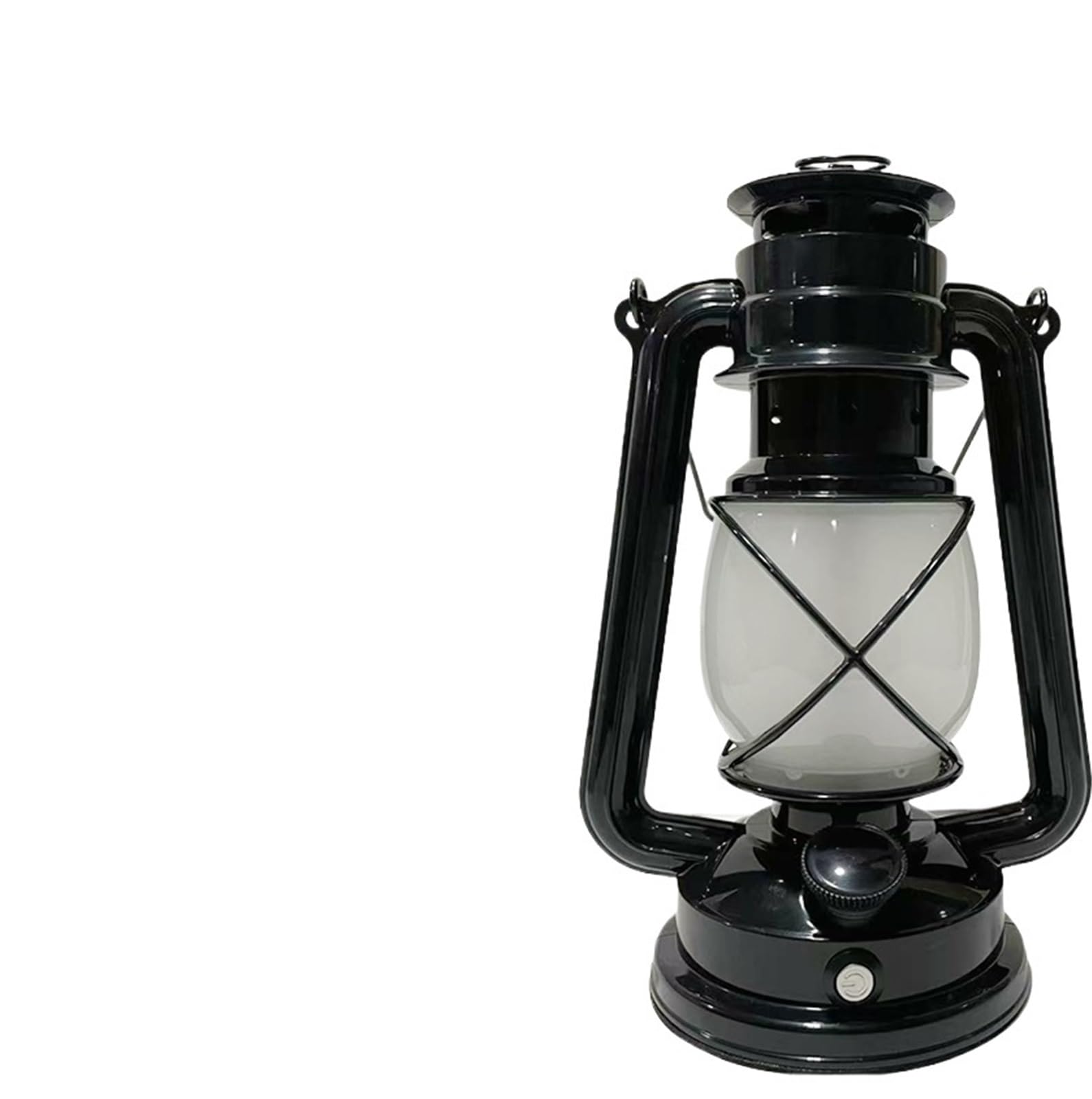 1 lampada di ricarica retrò da appendere per tenda, illuminazione esterna a cherosene, 3 modalità di illuminazione, illuminazione da campeggio (Black Shell)