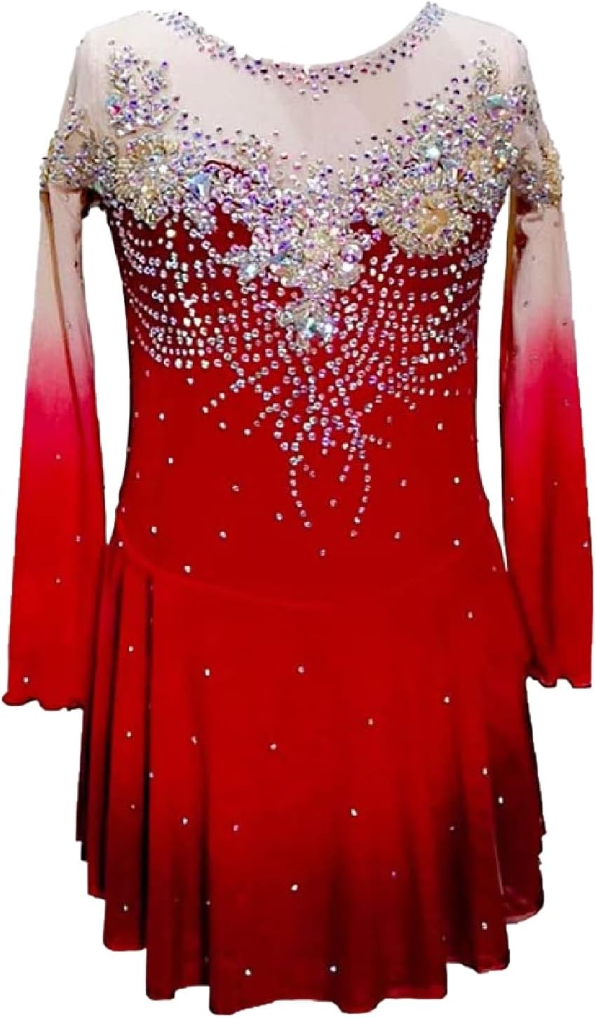Women's Figure Skating Clothing Professional Ice Roller Gymnastics Leotard Skirted Design for Training Competitions