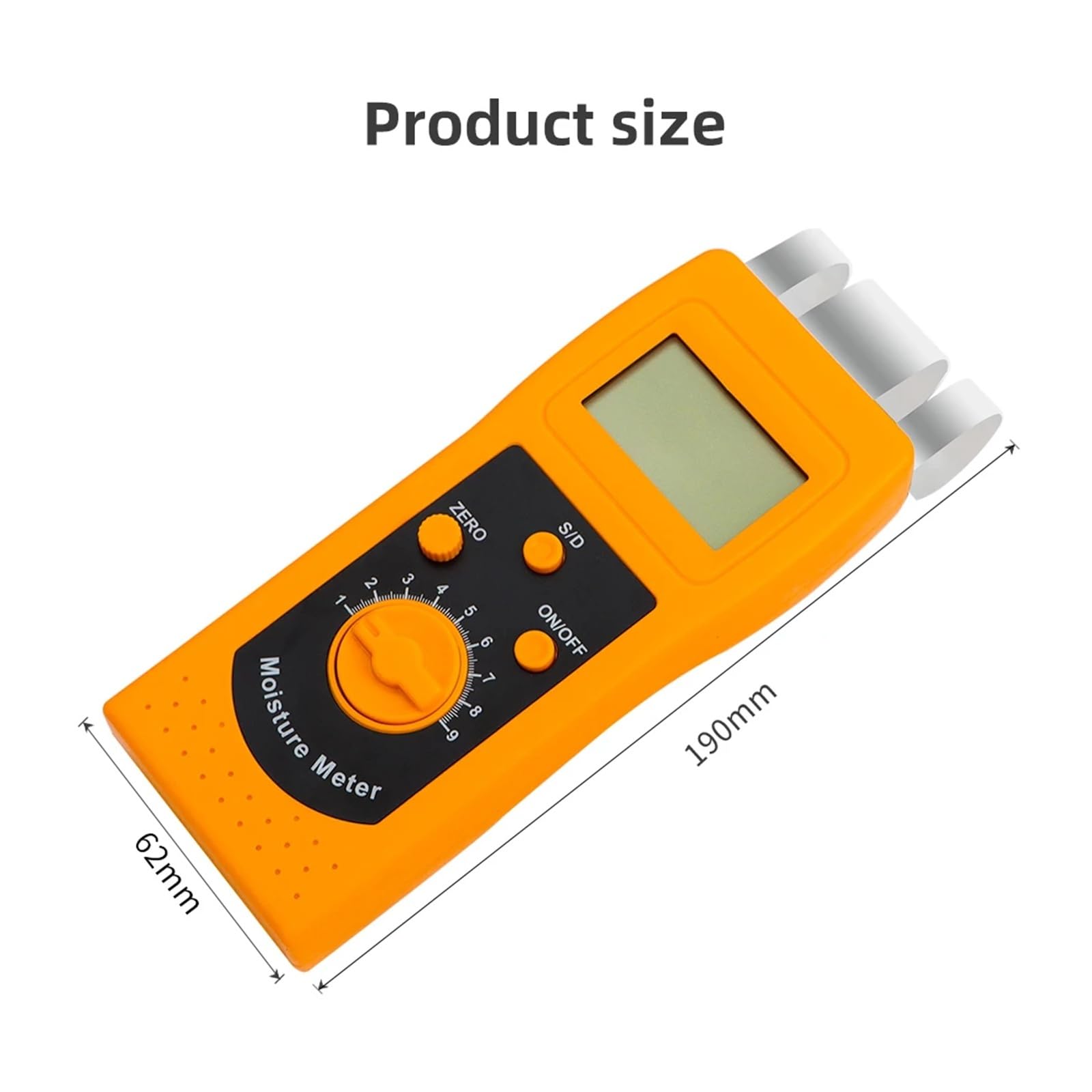 Misuratore di umidità tessile DM200T, sensore di umidità for indumenti tessili, filati, pelle e tessuti con display digitale portatile Basso errore, alta sensibilità