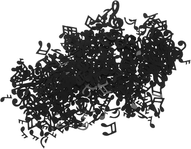 TOYANDONA 1 Pack Black Musical Confetti Plastic Music Note Decoration Table Scatter Confetti for Music Party Wedding Birthday