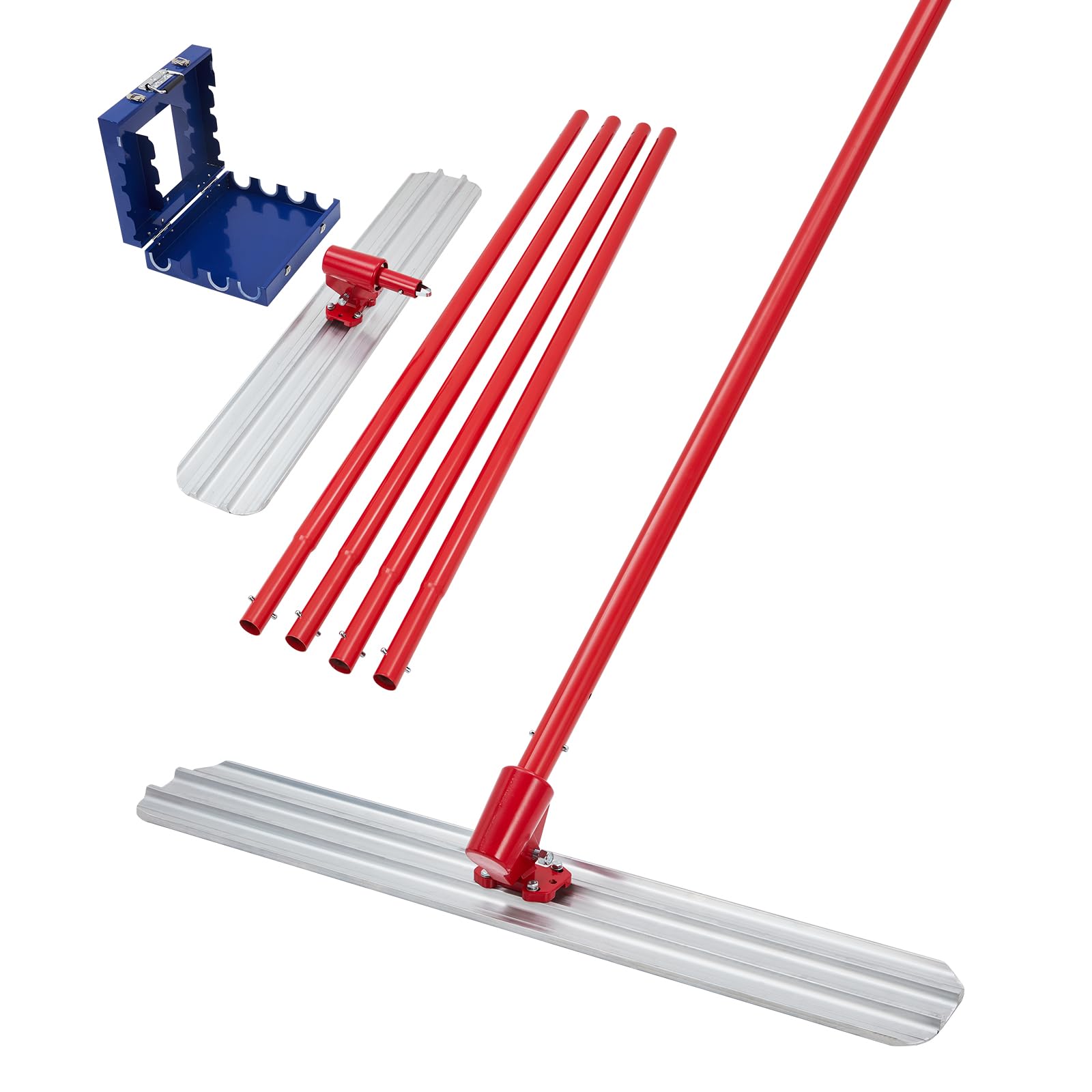 PioneerWorks Bull Float Magnesium Concrete Float, 48x8" Aluminum Alloy Concrete Float Tool, Concrete Kit Bull Float with 4 Float Handle Bracket Concrete Tools Finishing