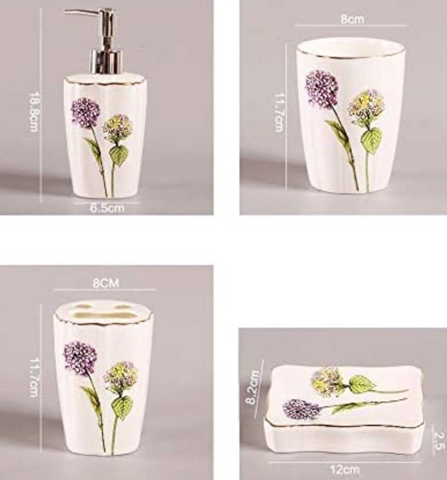 Dispensador Jabón Set Juego De 5 Piezas Set De Accesorios De Baño Dispensador De Jabón De Baño Soporte para Cepillo De Dientes Vaso Jabonera Baño Accesorios