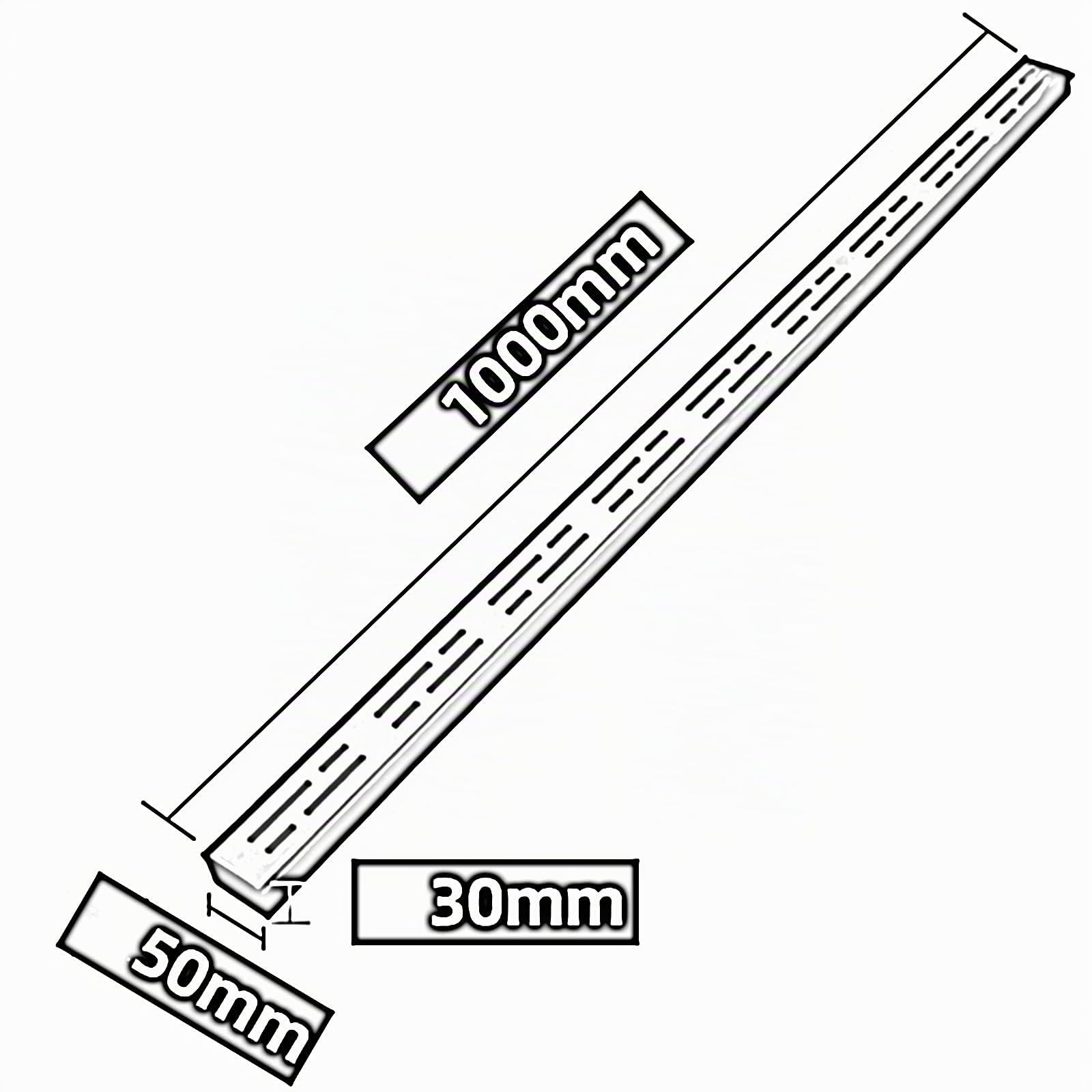 WIGING Edelstahl Bodenentwässerungsrinne, Rechteckig Duschrinne, Schmale Rinne Für Innen Außen Pool Terrasse Garten Hof Regenrinne(1000x50x30mm)