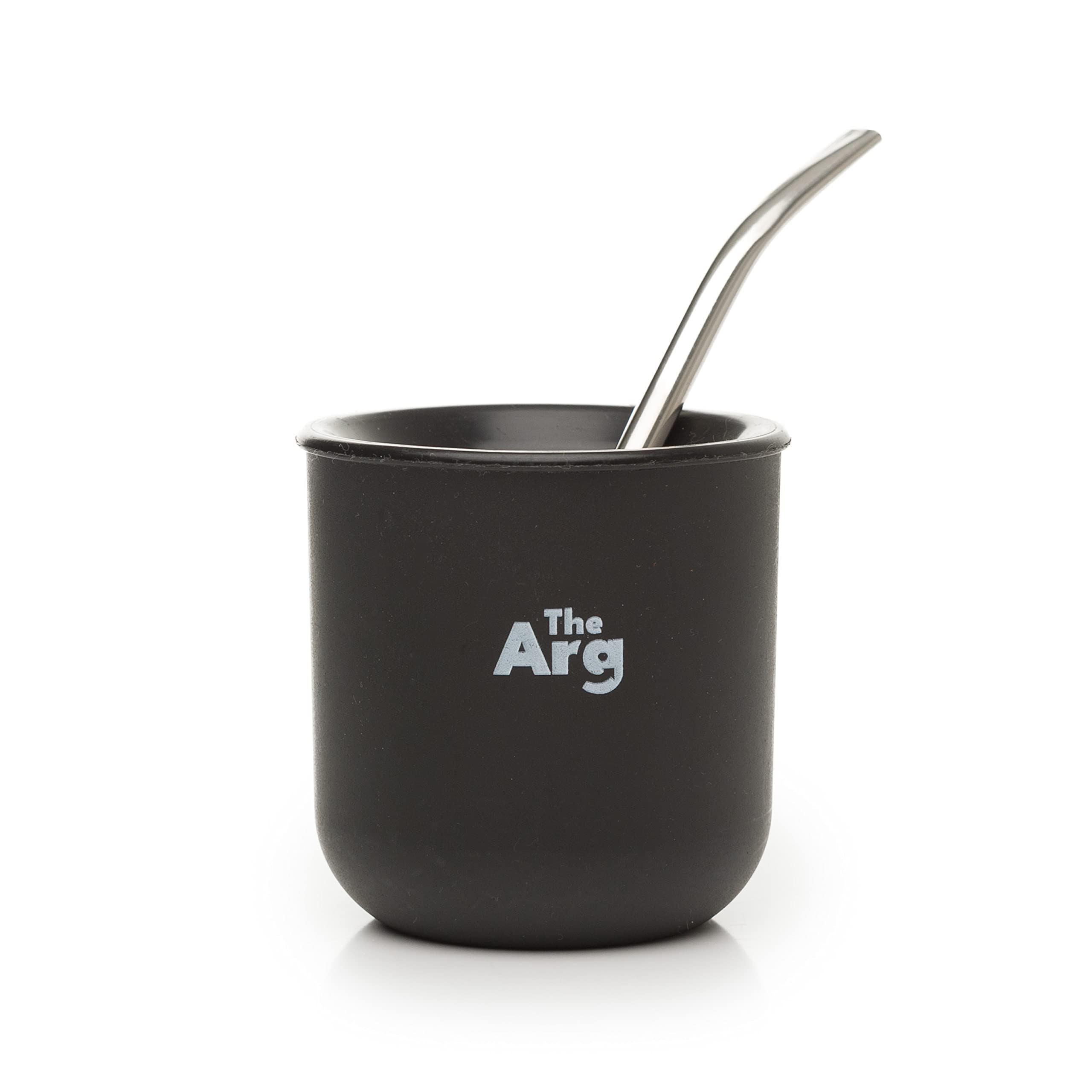 Yerba Mate Silicone Gourd Cup with Stainless Steel Straw | Self-Clean Modern Plastic Gourd Design - Yerba Mate Cup and Bombilla Set from Argentina - Travel and Beach Essentials - Ideal Gifts