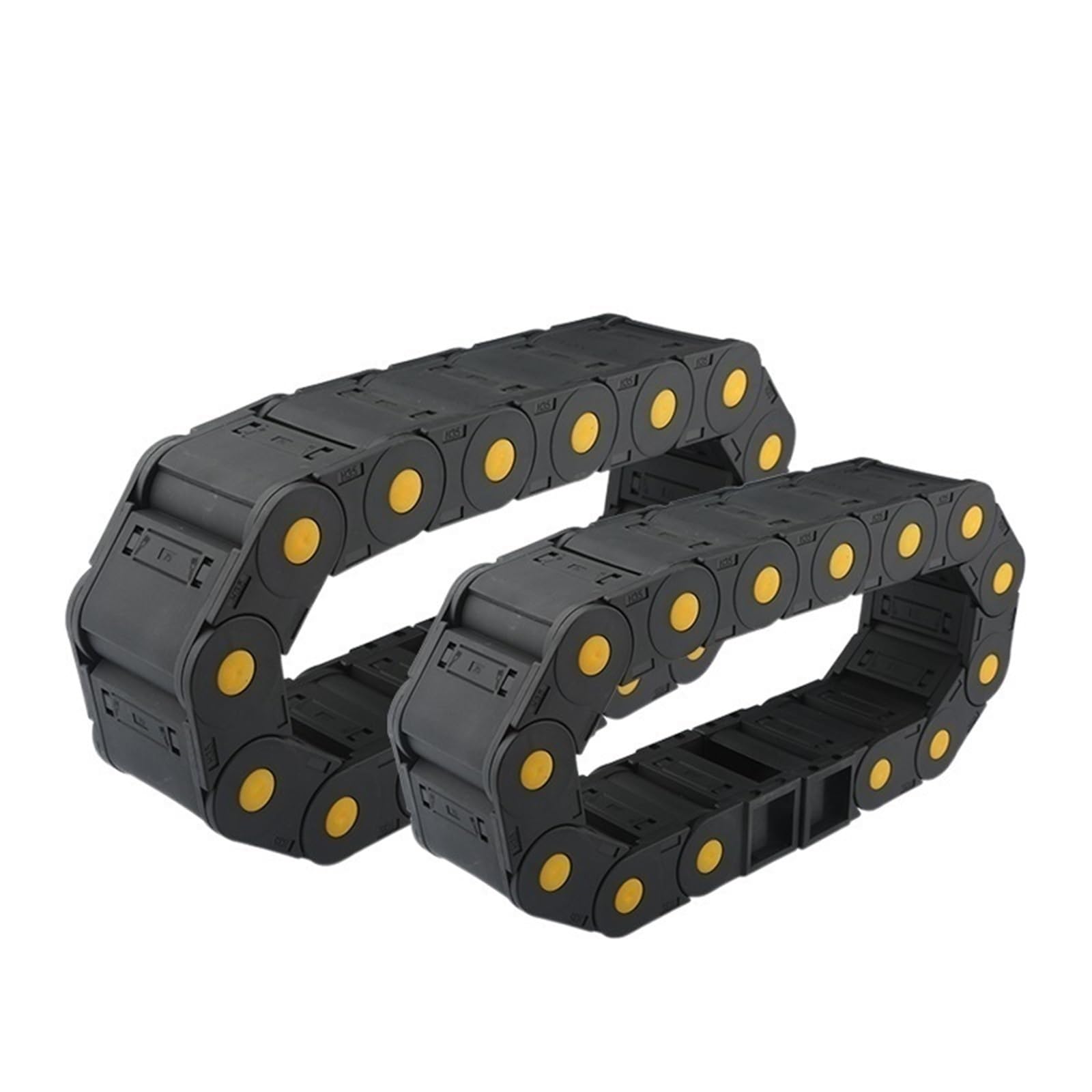 Porta Filo Catena portacavi R100 da 1 metro 18mm 25mm 35mm 45mm Catena portacavi Telaio di traino completamente chiuso con connettore Parti di macchine del router CNC Protezione Mobile(45x75mm)