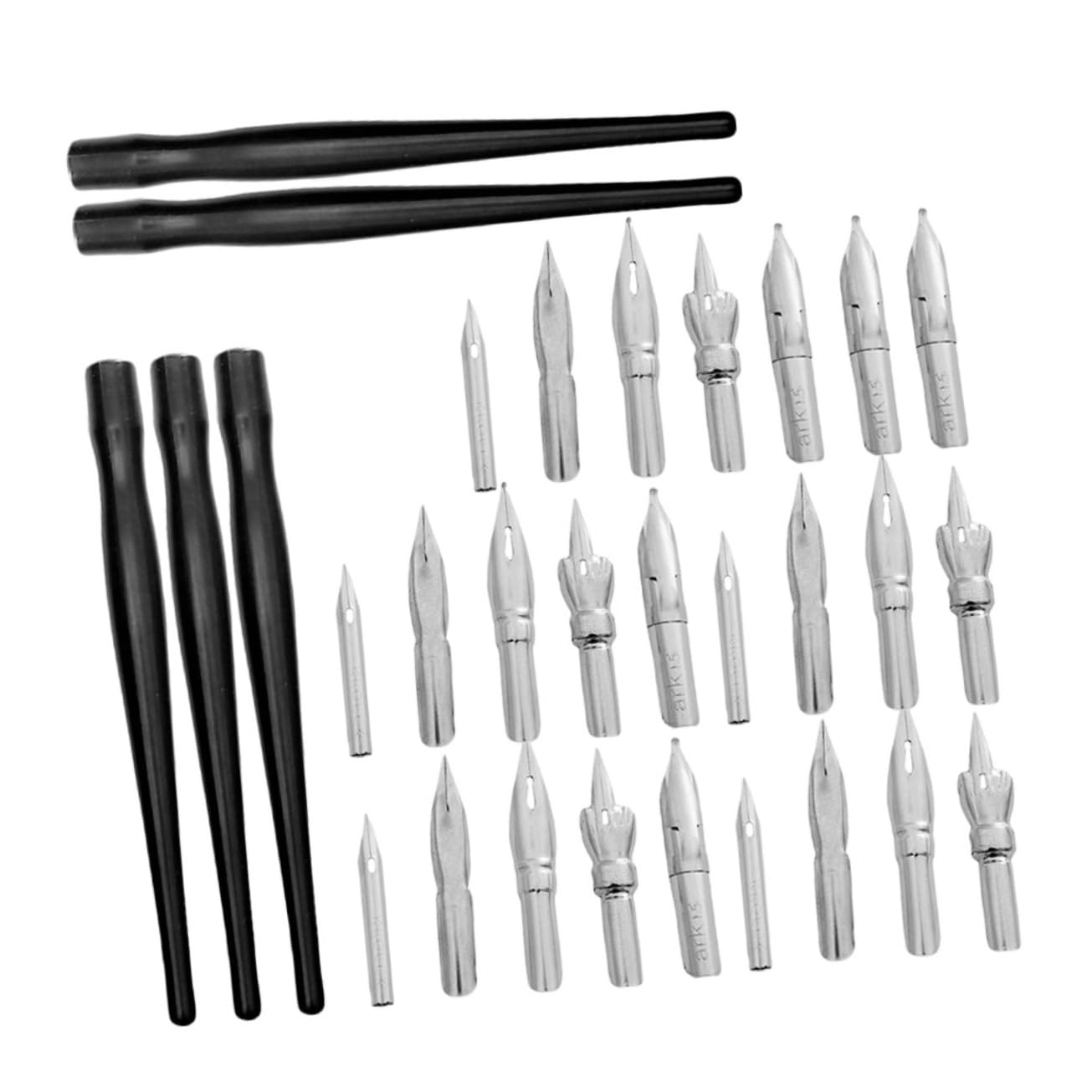 DIYEAH 5 Pack Dip Pen Set for Calligraphy Drawing Manga Pens Replacement Nibs for Writing