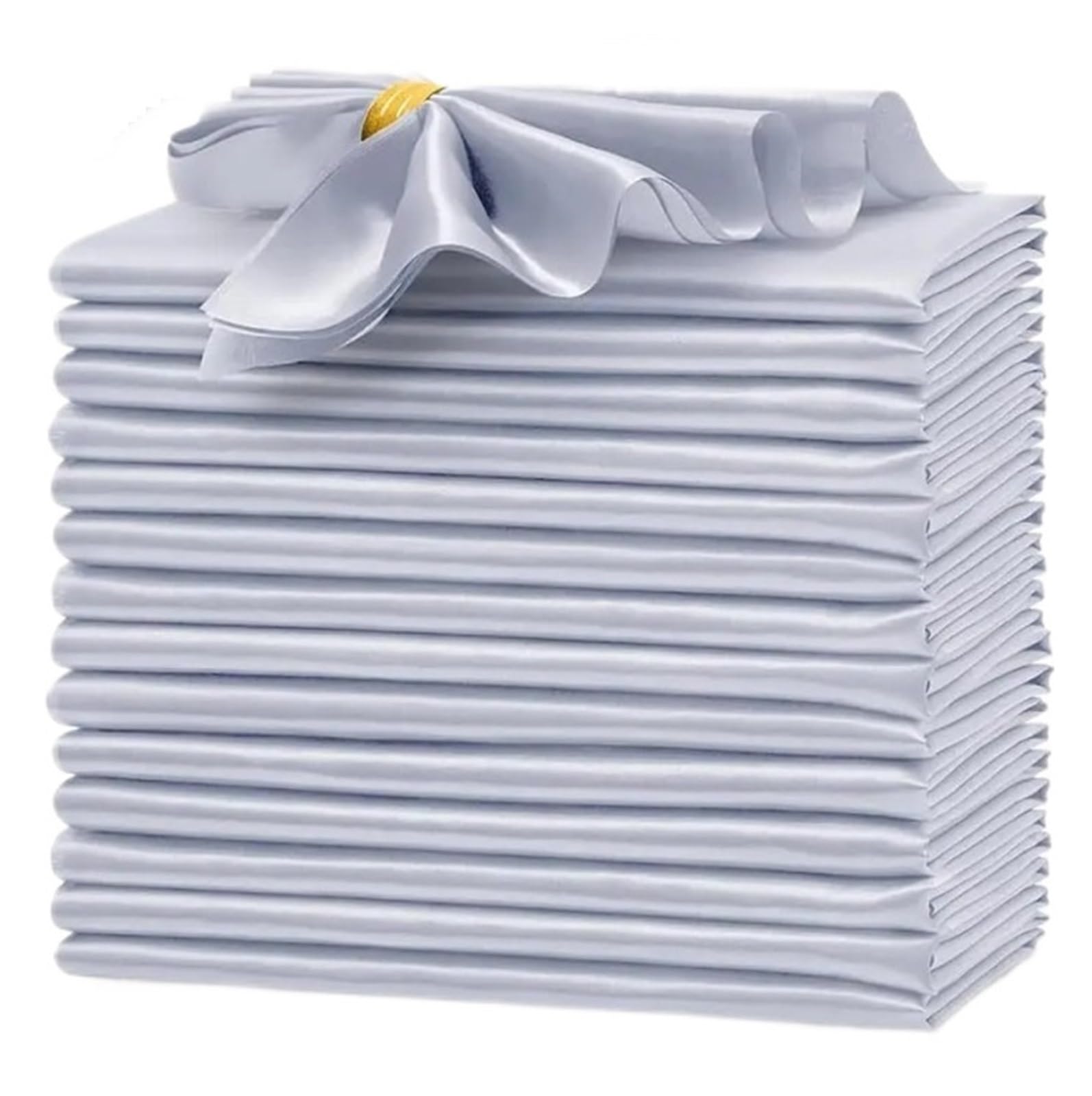 Satin Dinner Napkins 12PCS Satin Napkins 30x30cm Silky, Washable for Wedding Party, Restaurant Dinner Table Decor(12pcs silvery)