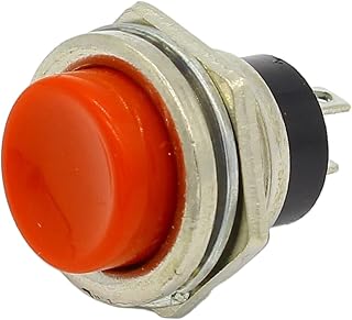 18 interruptores de botón momentáneos de 0.630 in (color: rojo)(Red)