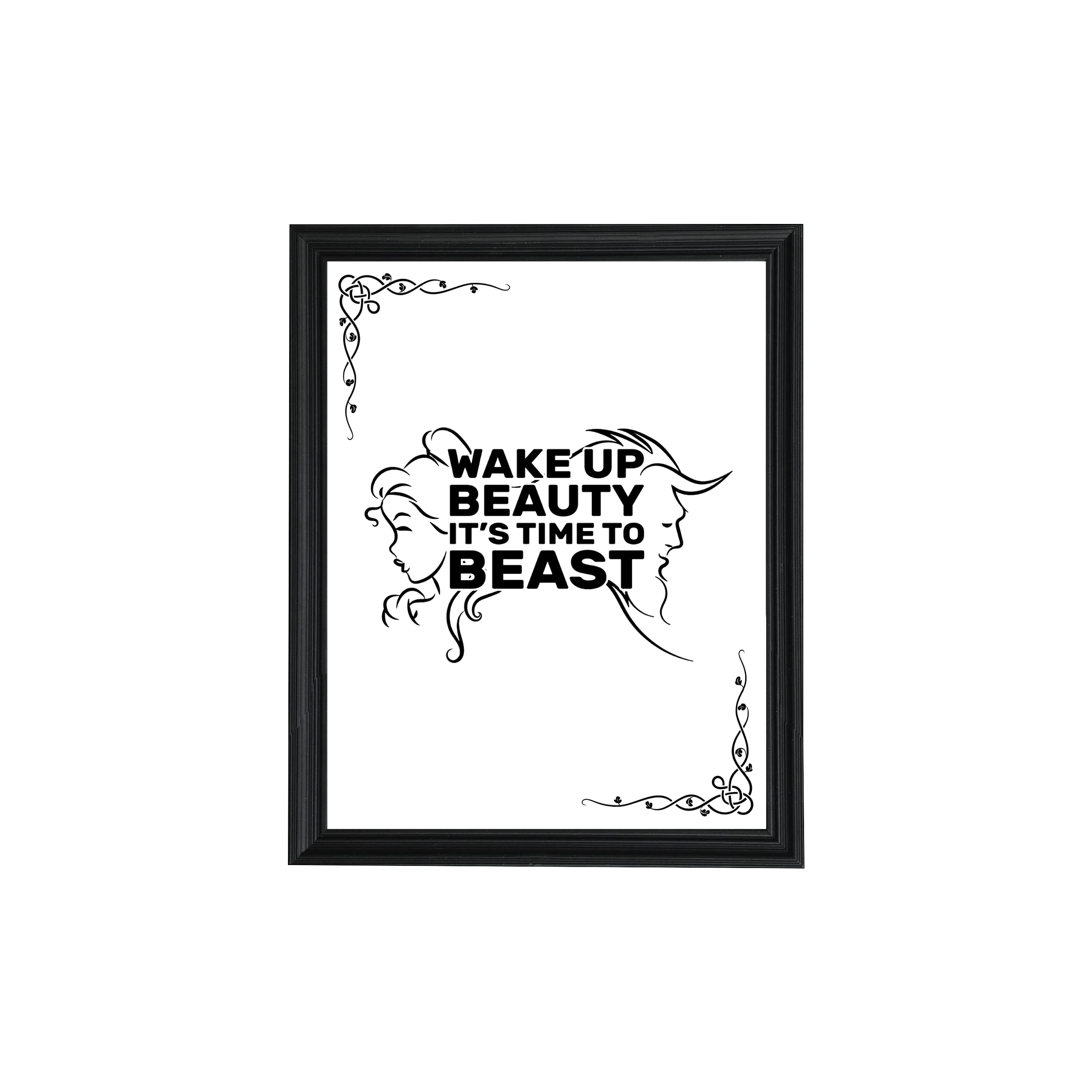 Unframed Wall Art – Wake Up Beauty Its Time To Beast,Motivational,Inspirational Quote Gifts For Boss,Encouragement Gift Ideas On Graduation,Office,For College Friends,New Staffs,Senior Staffs