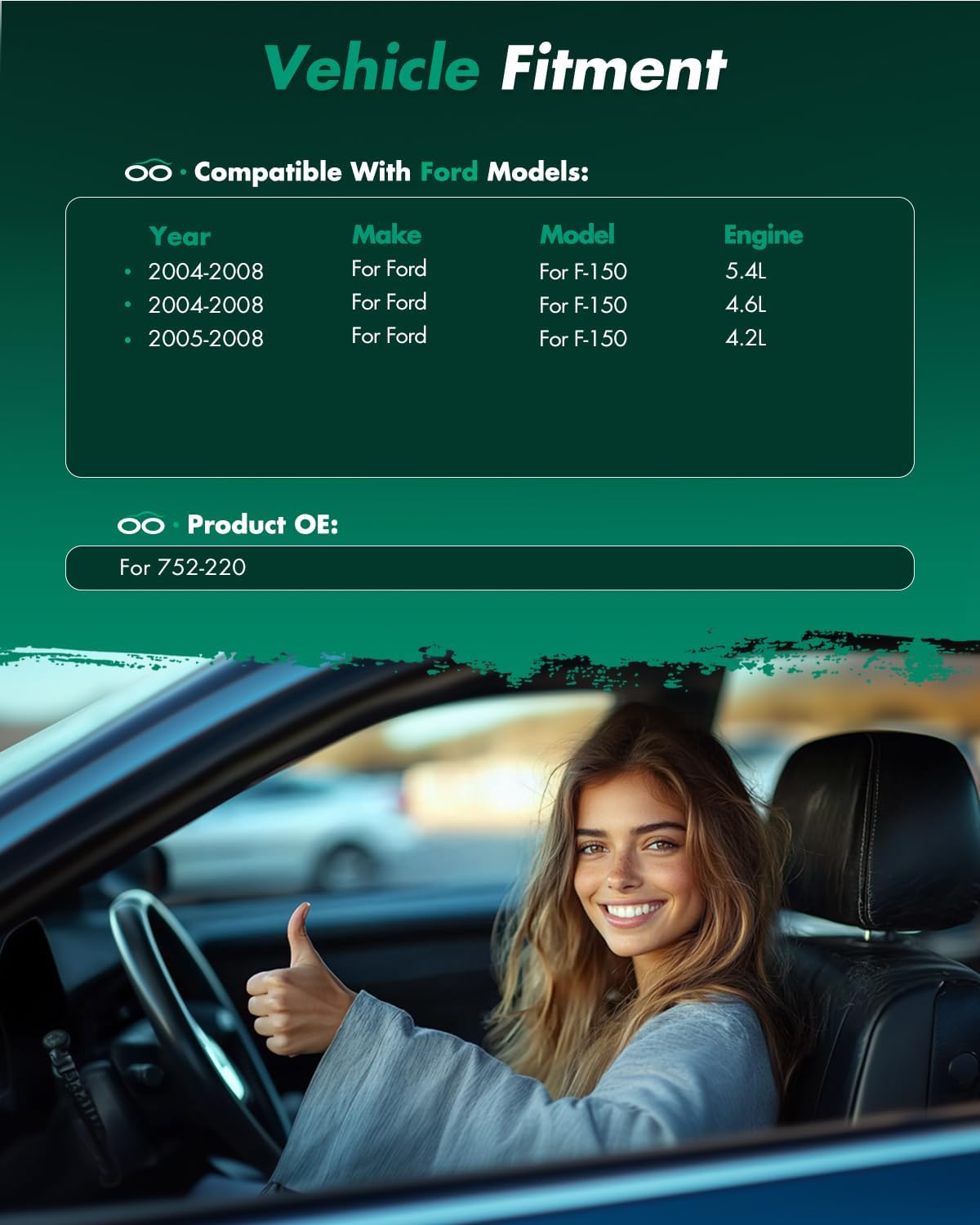 SCITOO Front Left Driver Side Power Window Regulator Without Motor Replacement for 2004-2008 for Ford for For F-150