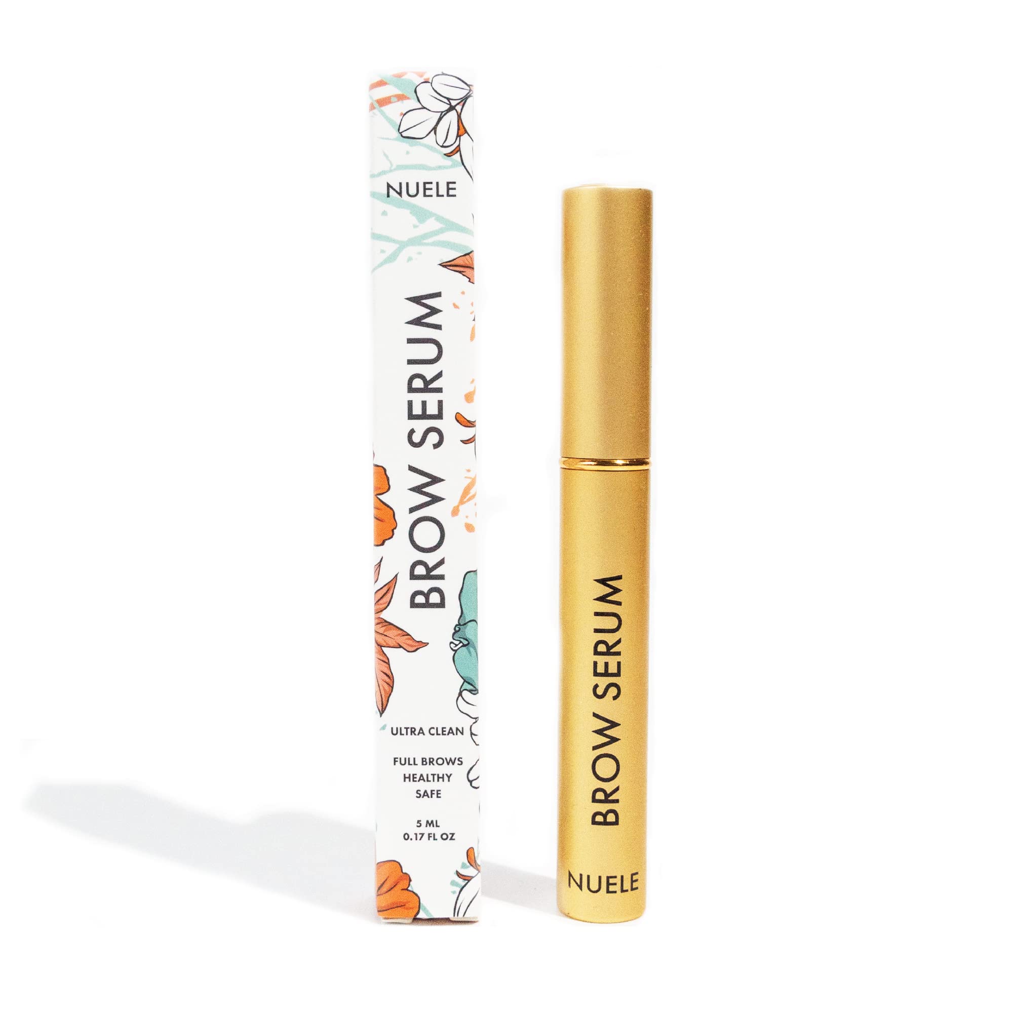 Nuele Brow Serum - Naturally Conditions & Promotes Growth - Naturally Derived Eyebrow Serum For Fuller Brows - Clean Beauty - 0.17 Fl Oz