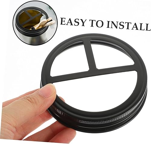 Miniatura 3 de STOBAZA Juego de 2 soportes para cepillos de dientes, tapas de tarros de acero inoxidable, tapas de botellas para botellas de vidrio, tapas de