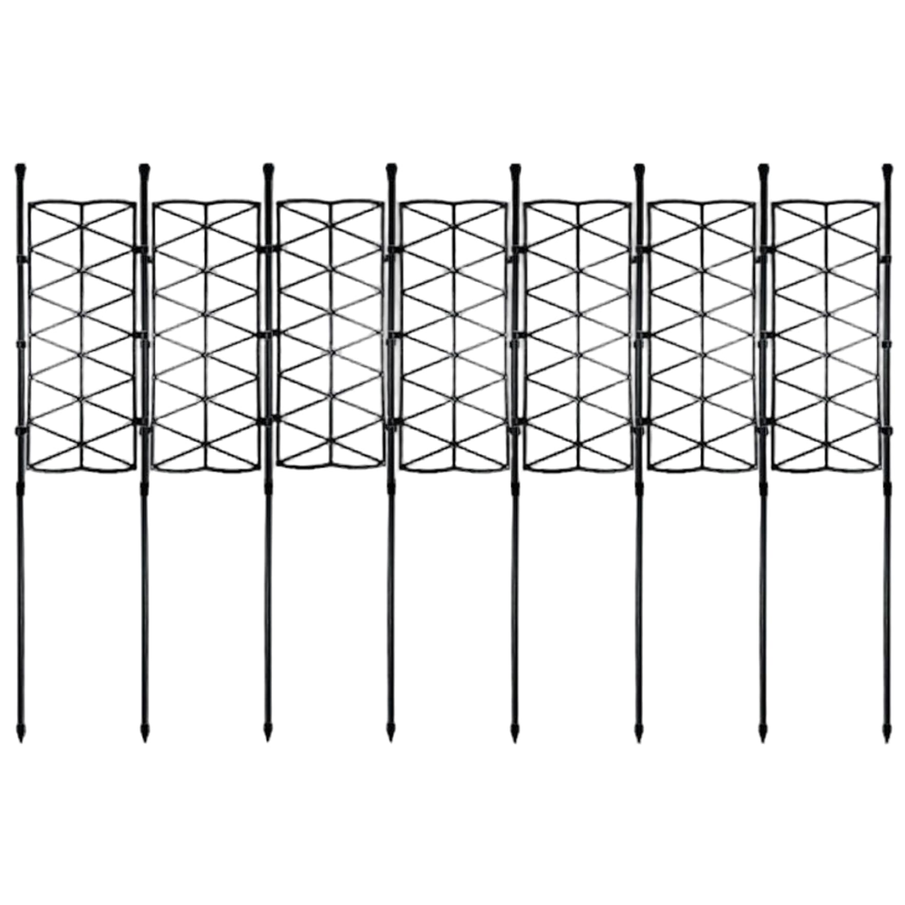 Treillis de jardin en métal et plastique lot de 1 support plantes grimpantes et fleurs